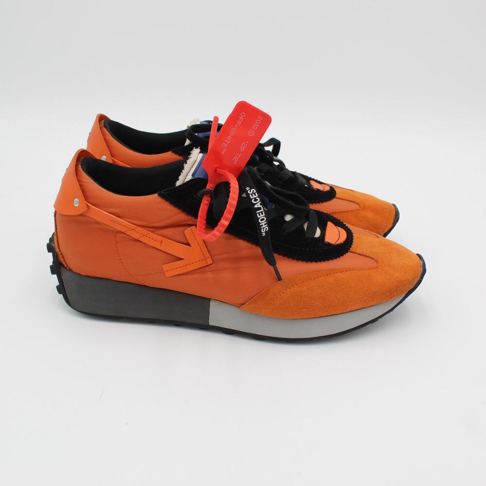Off White Arrow Running Sneaker 43 Mens 10 Orange Virgil Abloh Streetwear Retro